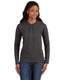Anvil 887L - Women's Lightweight Long-Sleeve Hooded T-Shirt - Heather Dark Gray / Dark Gray
