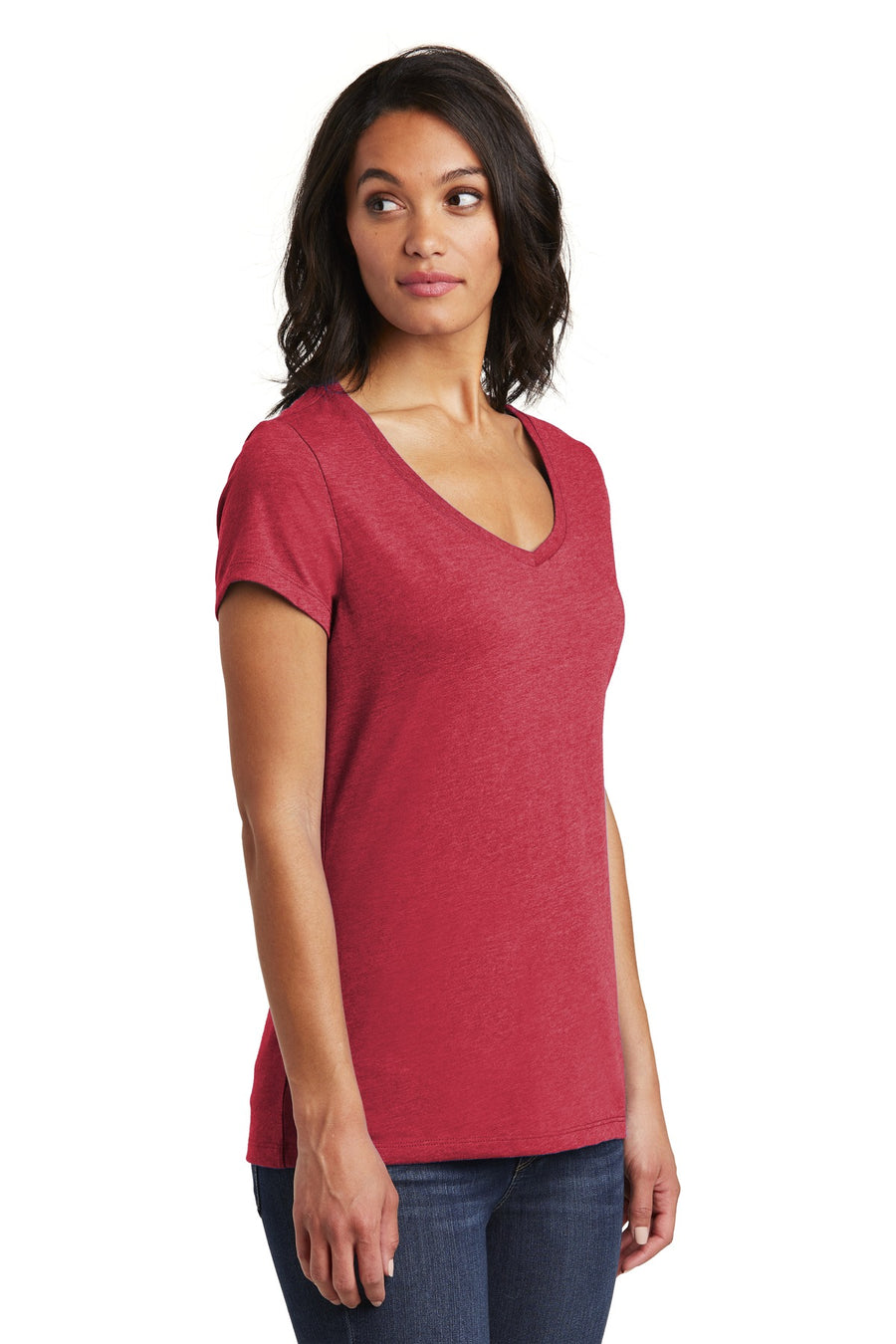 Women's Very Important Tee V-Neck - Heather Red