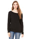 Bella + Canvas 7501 - Women's Sponge Fleece Wide Neck Sweatshirt - Solid Black Triblend