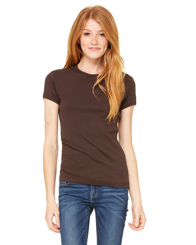 Women's Baby Rib Short-Sleeve T-Shirt - Brown
