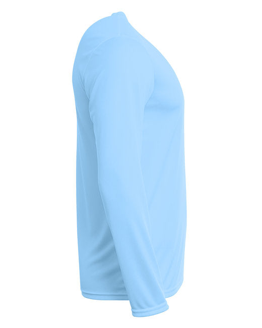 Youth Long Sleeve Cooling Performance Crew Shirt - SKY BLUE