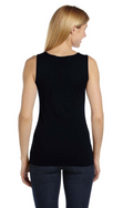 Women's Missy Widestrap Baby Rib Tank - Black
