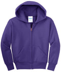 Youth Core Fleece Full-Zip Hoodie - Purple
