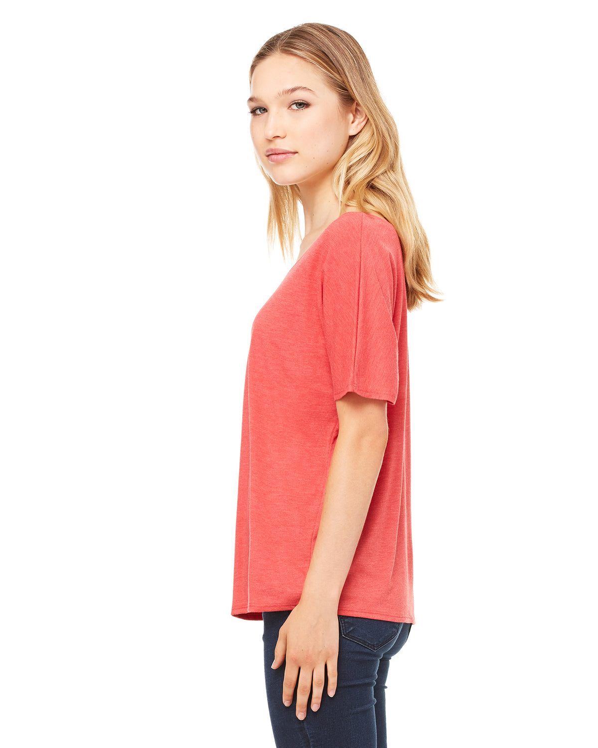 Women's Slouchy T-Shirt - Red Triblend