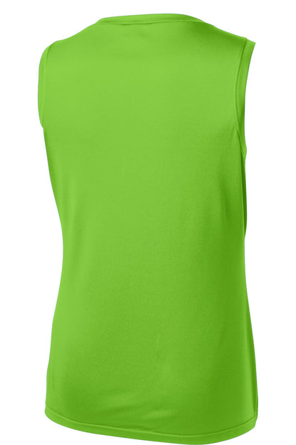 Women's Sleeveless PosiCharge Competitor V-Neck Tee - Lime Shock