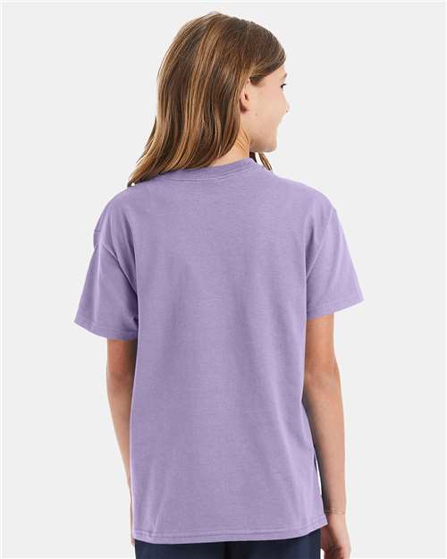 Hanes 5450 Lavender — on model back
