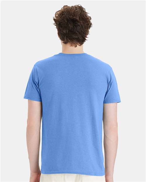 Hanes 4980 Carolina Blue — on model back