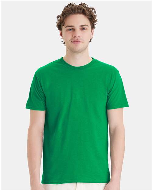 Hanes 4980 Kelly Green — on model front
