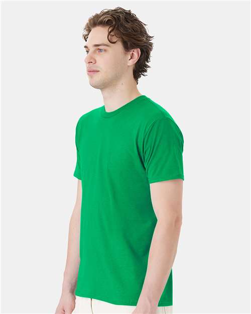 Hanes 4980 Kelly Green — on model side