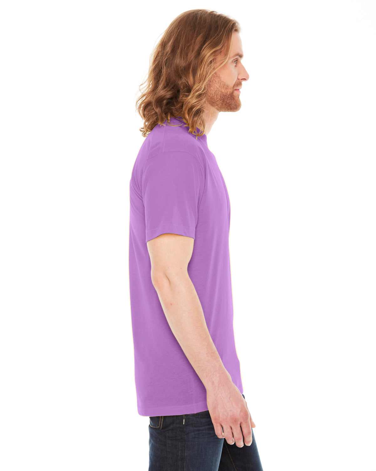 Unisex Poly-Cotton Short-Sleeve Crewneck - Orchid