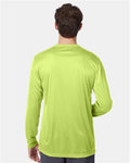 Hanes 482L Safety Green — on model back