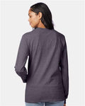 Hanes 5586 Charcoal Heather — on model back