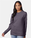 Hanes 5586 Charcoal Heather — on model front