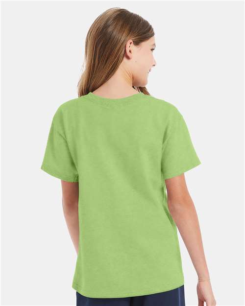Hanes 5480 Lime — on model back
