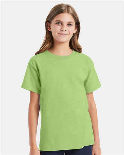 Hanes 5480 Lime — on model front