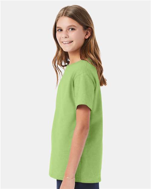 Hanes 5480 Lime — on model side