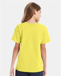 Hanes 5480 Yellow — on model back