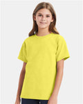 Hanes 5480 Yellow — on model front