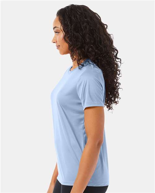 Hanes 4830 Light Blue — on model side