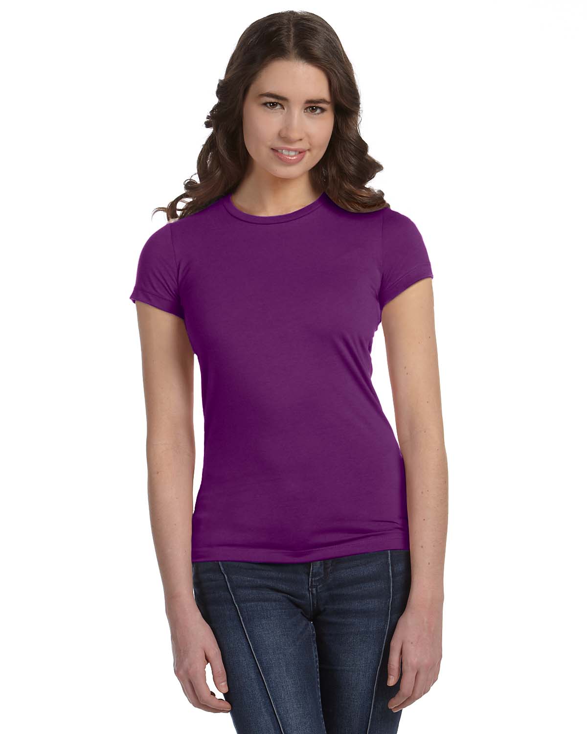 Women's Cotton/Polyester Tee - Team Purple