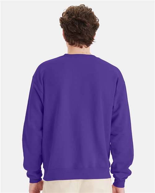 Hanes P160 Purple — on model back
