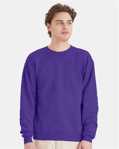 Hanes P160 Purple — on model front