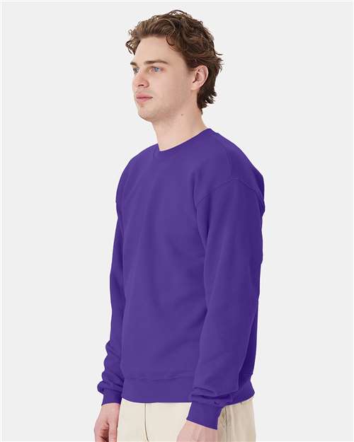 Hanes P160 Purple — on model side