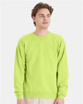 Hanes P160 Safety Green — on model front