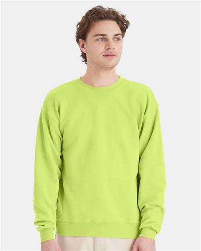 Hanes P160 Safety Green — on model front