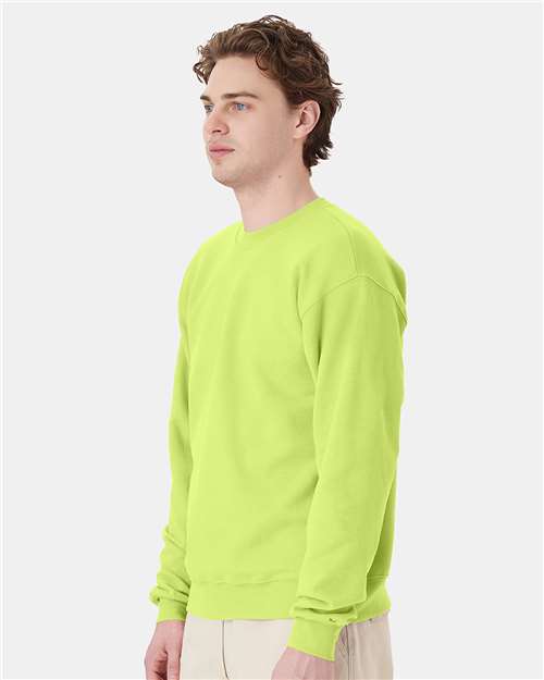 Hanes P160 Safety Green — on model side
