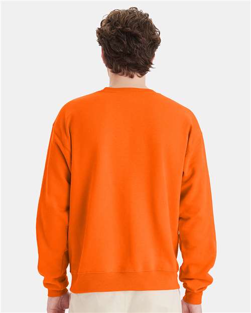 Hanes P160 Safety Orange — on model back