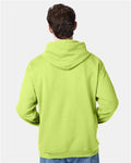 Hanes P170 Safety Green — on model back