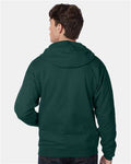 Hanes P180 Deep Forest — on model back