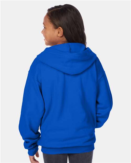 Hanes P480 Deep Royal — on model back