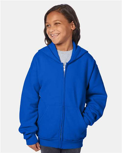 Hanes P480 Deep Royal — on model front