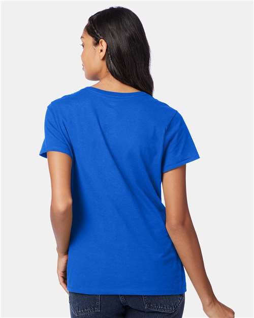 Hanes S04V Deep Royal — on model back