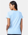 Hanes S04V Light Blue — on model back