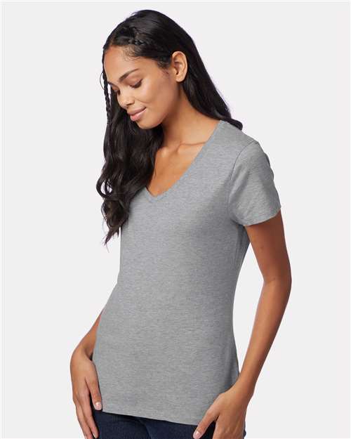 Hanes S04V Light Steel — on model side