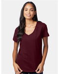 Hanes S04V Maroon — on model front