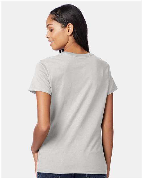 Hanes S04V Ash — on model back