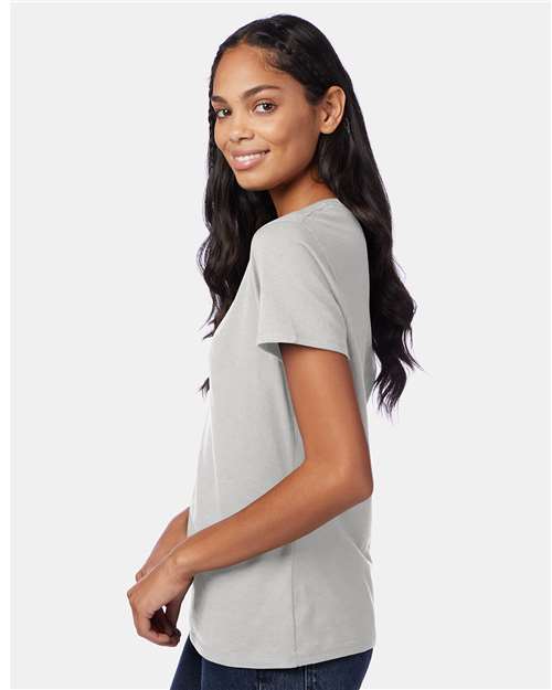 Hanes S04V Ash — on model side