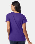 Hanes S04V Purple — on model back
