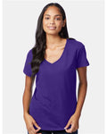 Hanes S04V Purple — on model front