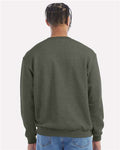 Champion S600 Dark Green Heather — on model back