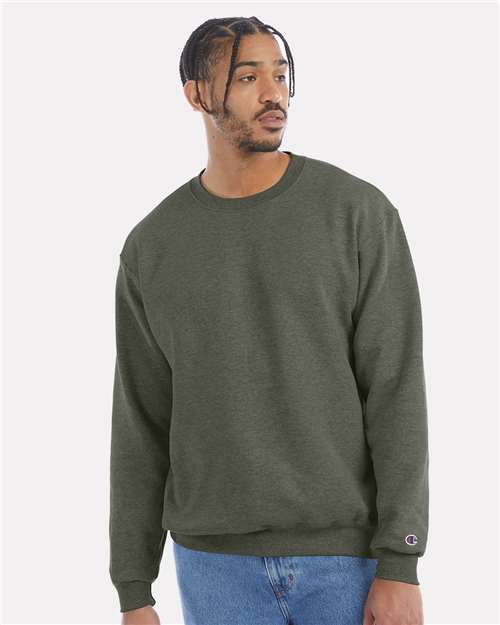 Champion S600 Dark Green Heather — on model front
