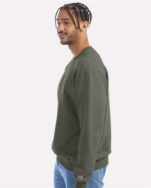 Champion S600 Dark Green Heather — on model side