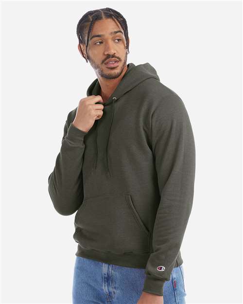 Champion S700 Dark Green Heather — on model side