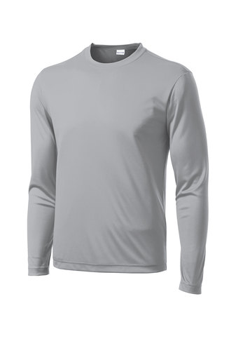 Unisex Long Sleeve PosiCharge Competitor Tee - Silver