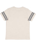Youth Football Fine Jersey T-Shirt - Natural Heather / Granite Heather