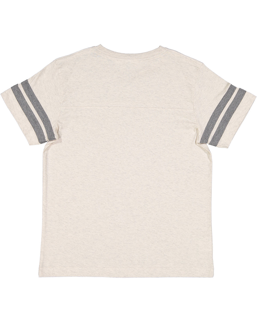 Youth Football Fine Jersey T-Shirt - Natural Heather / Granite Heather